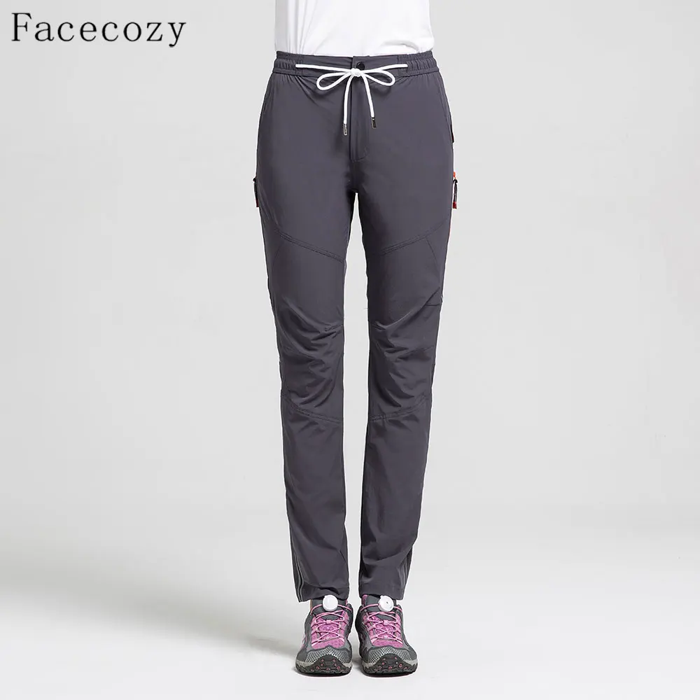 Женские быстросохнущие брюки Facecozy эластичные нейлоновые дышащие для пеших