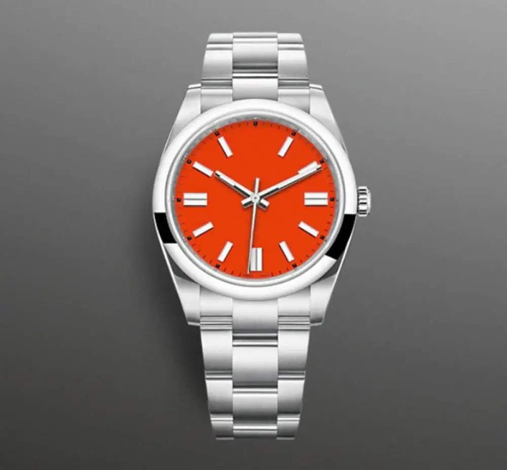 

2021 Brand New Luxury Men Watches Automatic Mechanical Sapphire Black Yellow Stainless Steel Simple Mens Watch 41mm