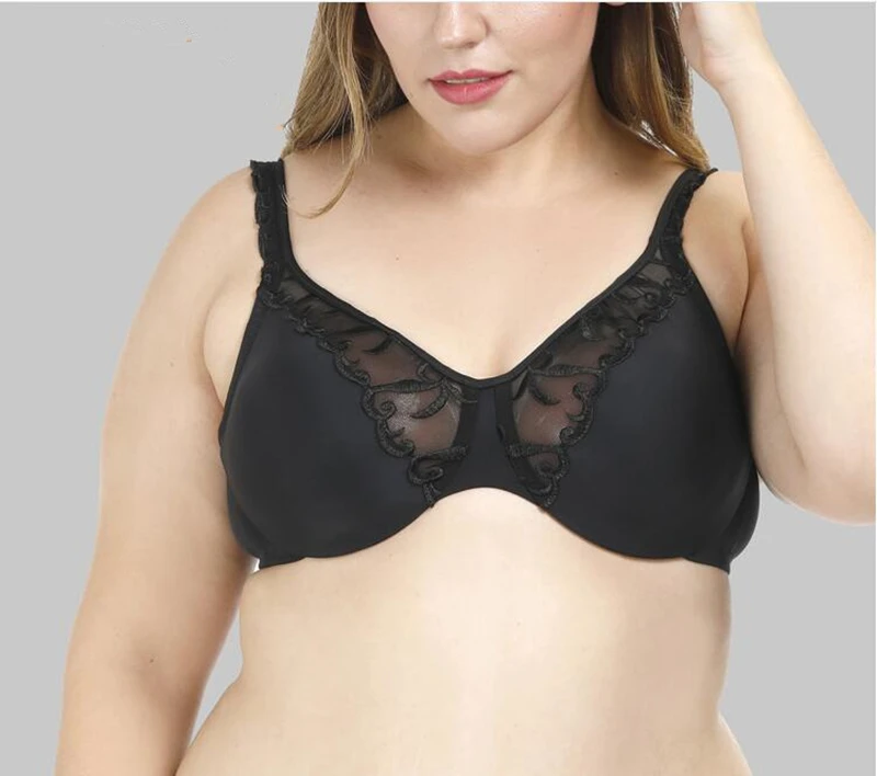 Бюстгальтер размера плюс ультра тонкий минимайзер Бюстгальтеры на косточках