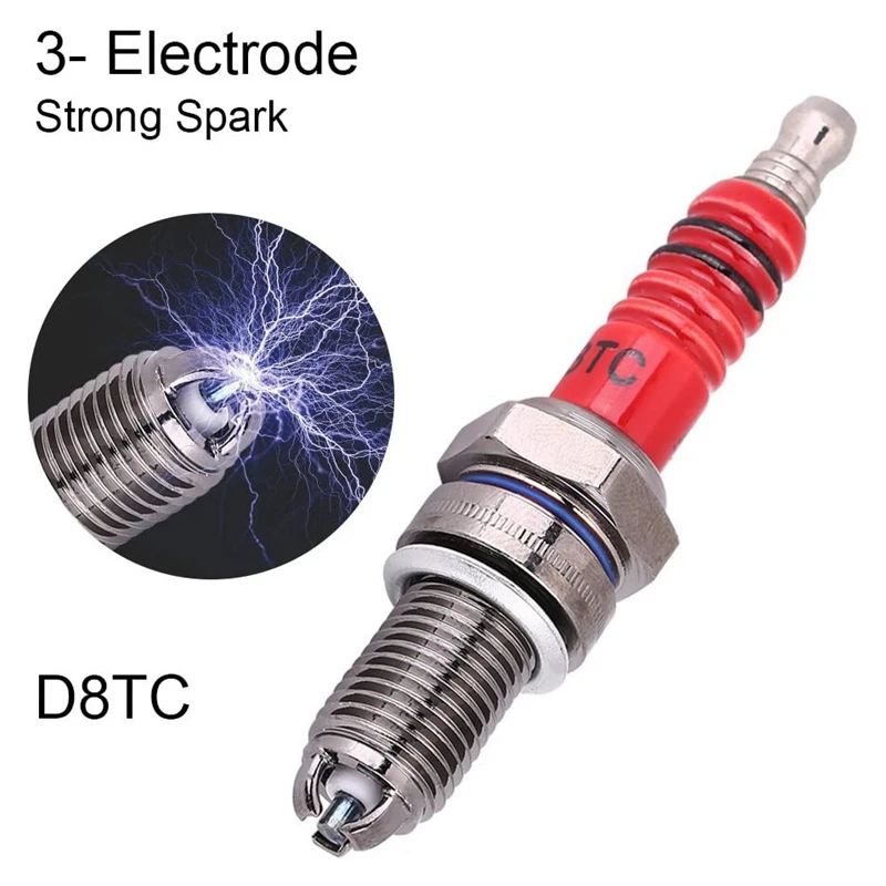 Комплект из 3 предметов 3-электроды свечи зажигания D8TC для 125Cc 150Cc 200Cc 250Cc мотоцикла