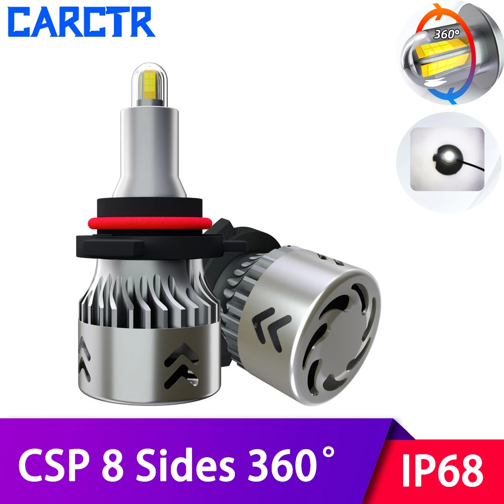 

CARCTR светодиодный фар автомобиля лампы H3 H7 светодиодный H4 лампа H11/H8/H9 9005/H10 9006 H1 фары 8 граней 60 Вт подсветка IP68 автомобильных огней