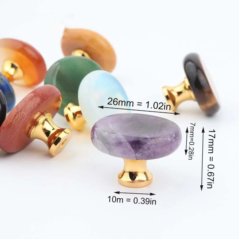 

Light Luxury Natural Rough Stone Crystal Aura Kitchen Cabinet Door Drawer Handle Small Gift Jewelry Box Decorative Handle