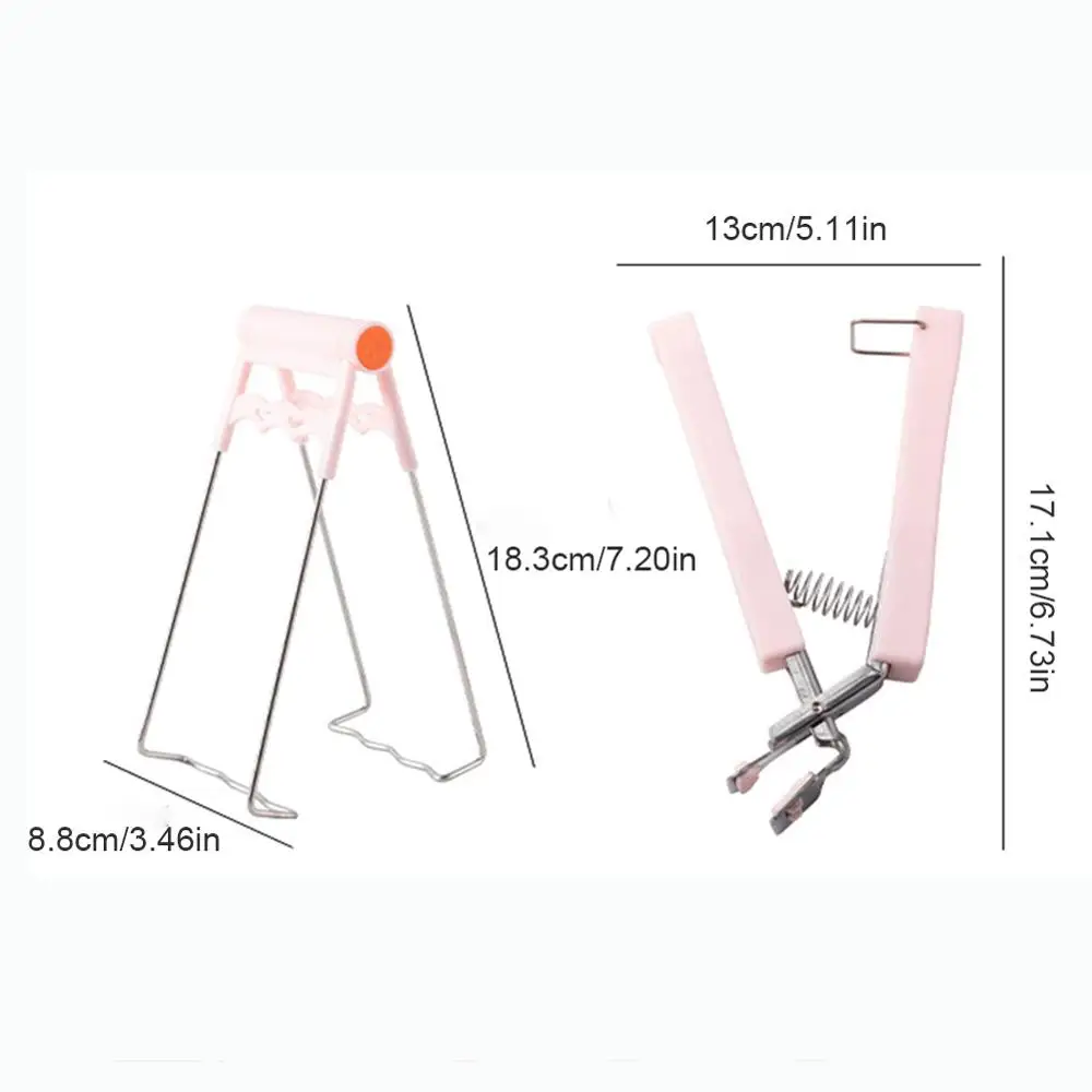 

Stainless Steel Foldable Hot Bowl Clip Pot Dish Holder Steamer Plate Tong Anti-Hot Clamp Gripper Kitchen Tools Heat Insulation