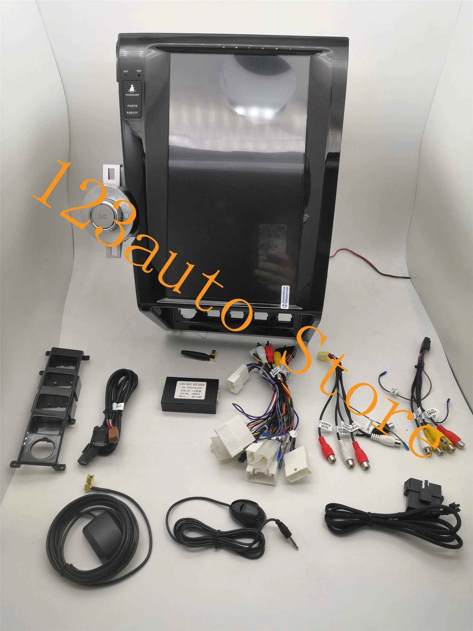 Вертикальный автомобильный DVD проигрыватель Tesla Style Android 13 6 с GPS навигацией для Toyota