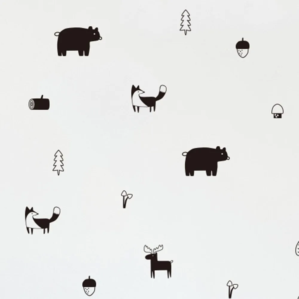 6 шт./компл. DIY самоклеющиеся обои скандинавский Лось лиса предмет декора с