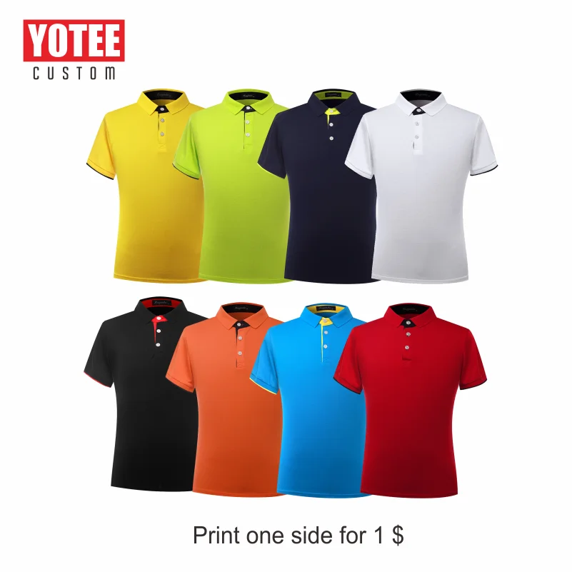 

YOTEE 2020 summer cheap fashion casual polo shirt personal company group LOGO custom camisa cotton men and women shirts