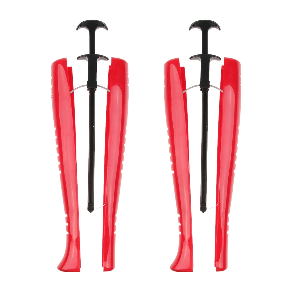 

8x Boots Stand Holder With Handle Automatic Shoes Tree Stretcher Organizer Red