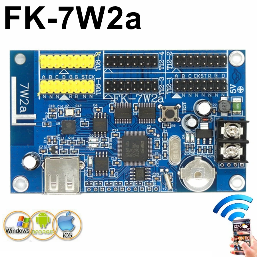 Бесплатная доставка FK 7W2A Wi Fi светодиодный Управление карты 1024*48 пикселей