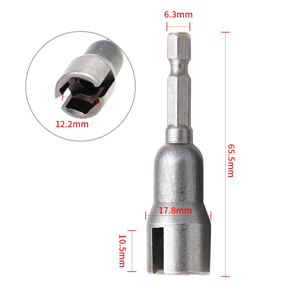 65mm Nut Driver Drill Bit Slotted 1/4'' Hex Shank Handle Electric Screwdriver Socket Wrench Adapter Power Holder | Инструменты