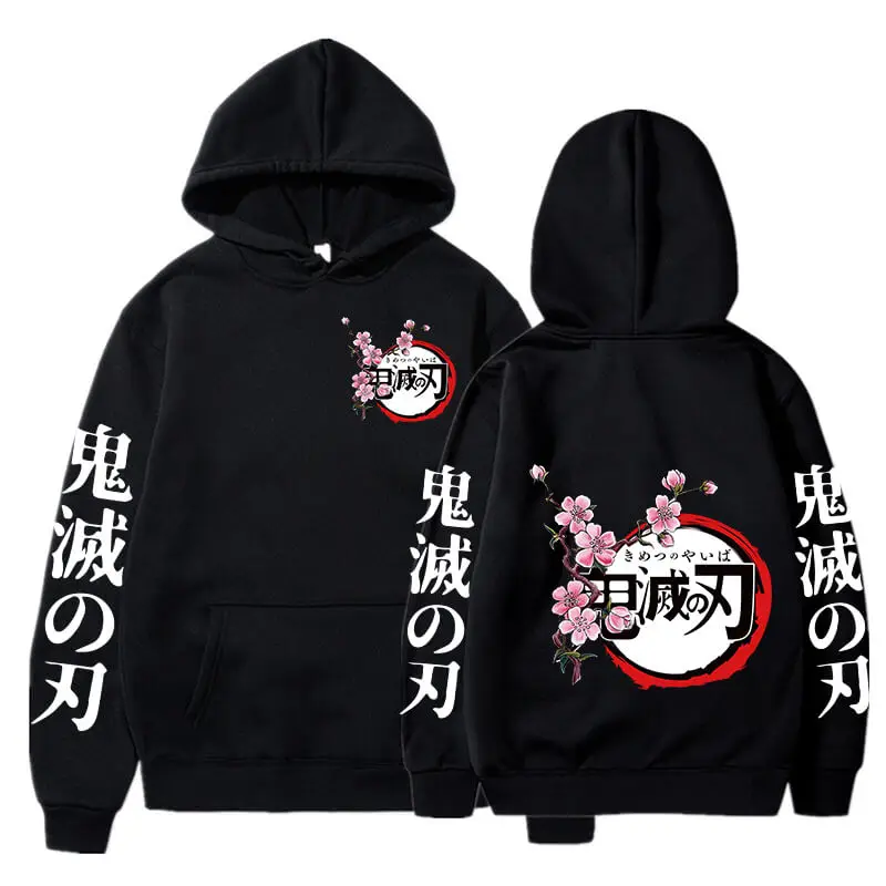 

Demon Slayer Hoodie Anime Kimetsu No Yaiba Print Pullover Long Sleeve Loose Women Sweatshirt Harajuku Oversized Unisex Tops