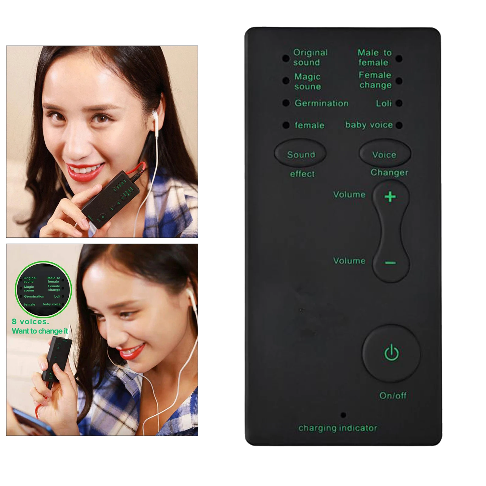 

Устройство для изменения голоса, портативное устройство для звуковых эффектов, для общения в чате