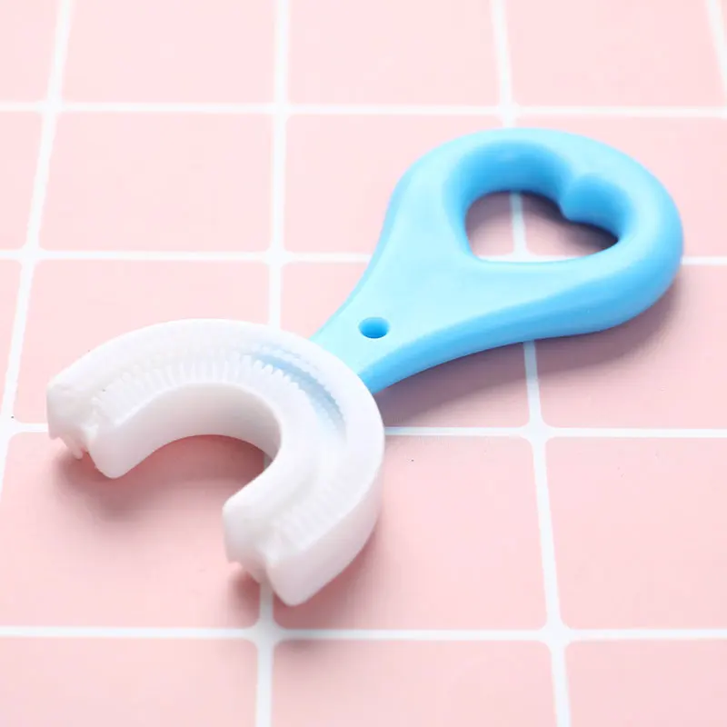 Детская зубная щетка для младенцев U-Силиконовая ручная Чистка рта с мультяшным