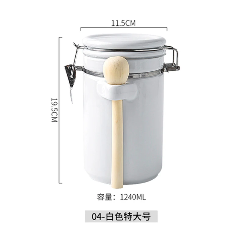 Creative ceramic large sealed cans with lid storage tank tea food bottle grain box jars canister kitchen stuff | Дом и сад