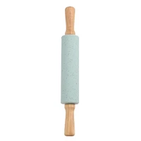 1pcs convenient silicone rolling pin smooth effortless rolling stick for home dessert shop restaurant diy dough roller