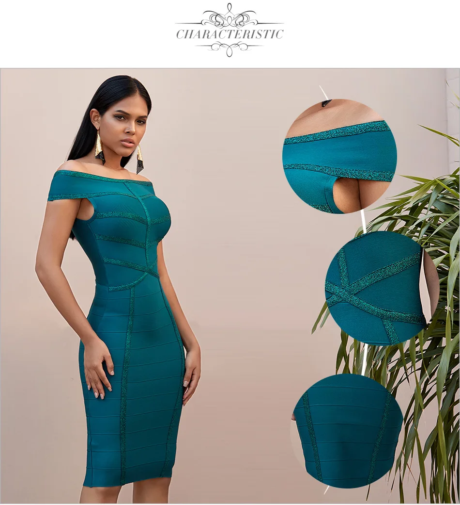 

2020 bandage women's dress sexy sleeveless shoulder gold and silver mid skirt banquet evening dress
