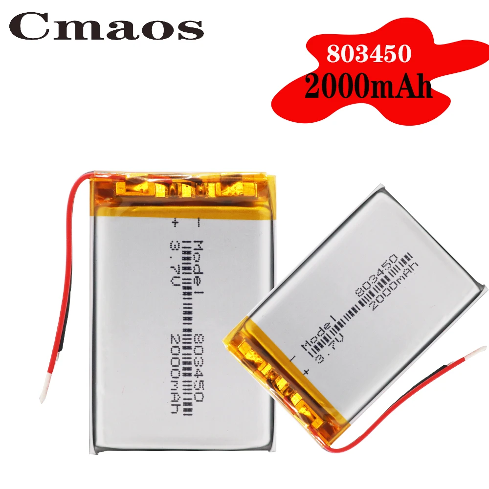 1/2/4 шт. литий ионные полимерные аккумуляторы 2000 мАч|Перезаряжаемые батареи| |