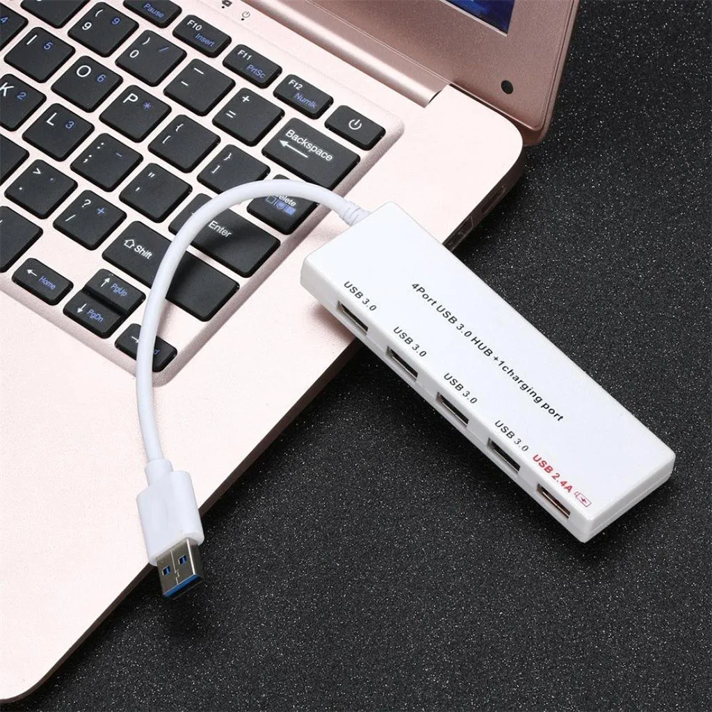 CARPRIE 4-портовый концентратор USB 3 0 с зарядкой питания и переключателем