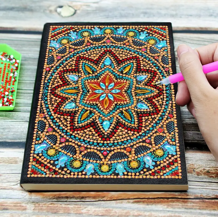 5D DIY Мандала специальная форма алмазная живопись 64 страницы А5 Блокнот Дневник Книга Вышивка крестом ремесло подарок