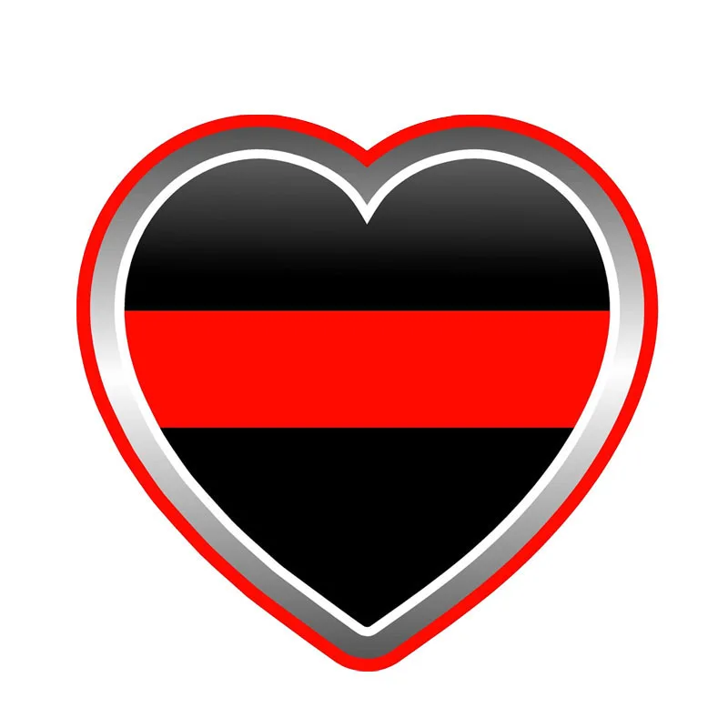 

14cm*14cm Creative Love Firefighter Funny Reflective Car Sticker Pvc Personality High Quality Auto Body Decal Decoration
