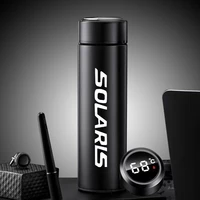 for hyundai solaris 500ml travel mug smart thermos bottle temperature display portable stainless steel thermos