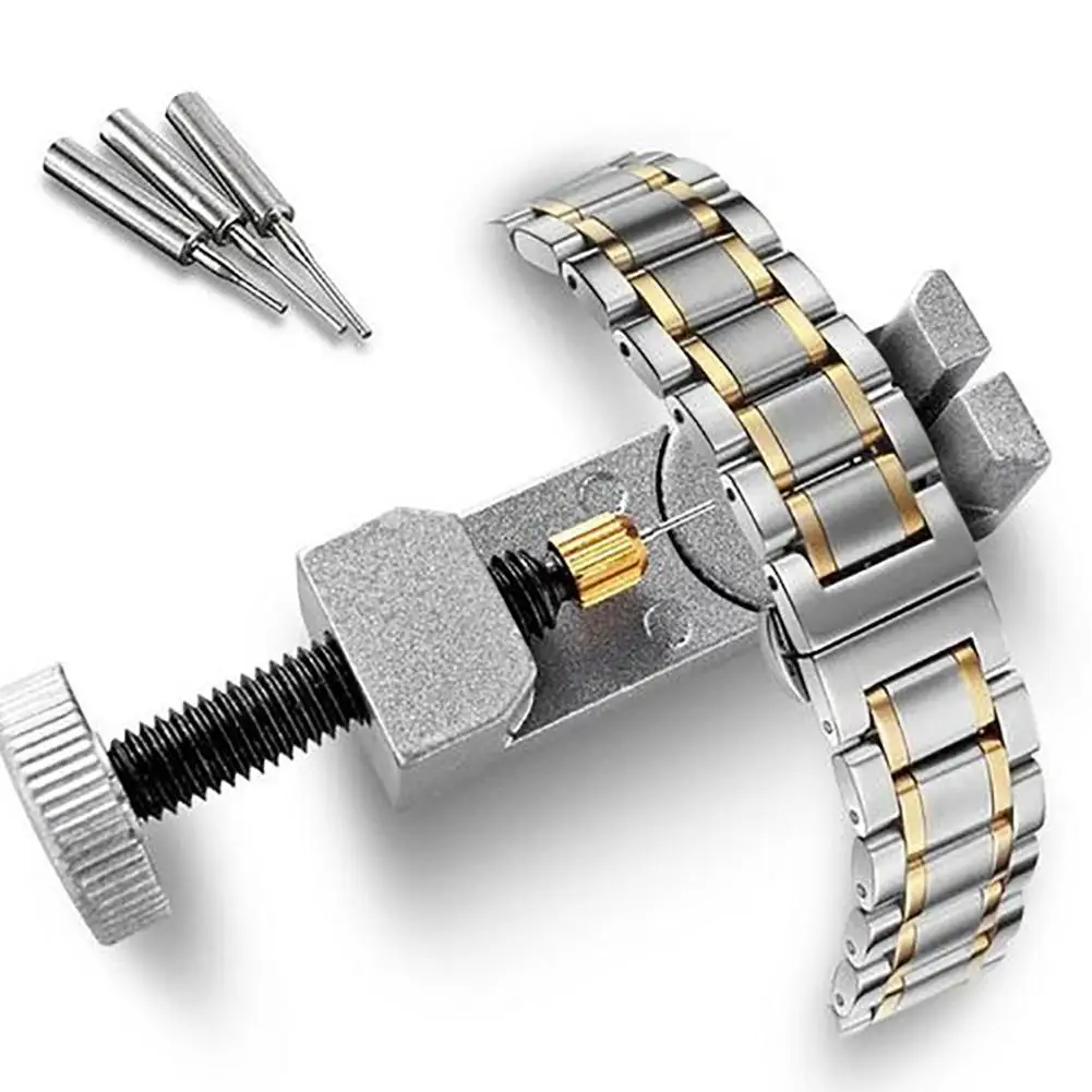 

Набор инструментов для ремонта браслета часов, металлический инструмент для снятия звеньев браслета, с 3 дополнительными контактами