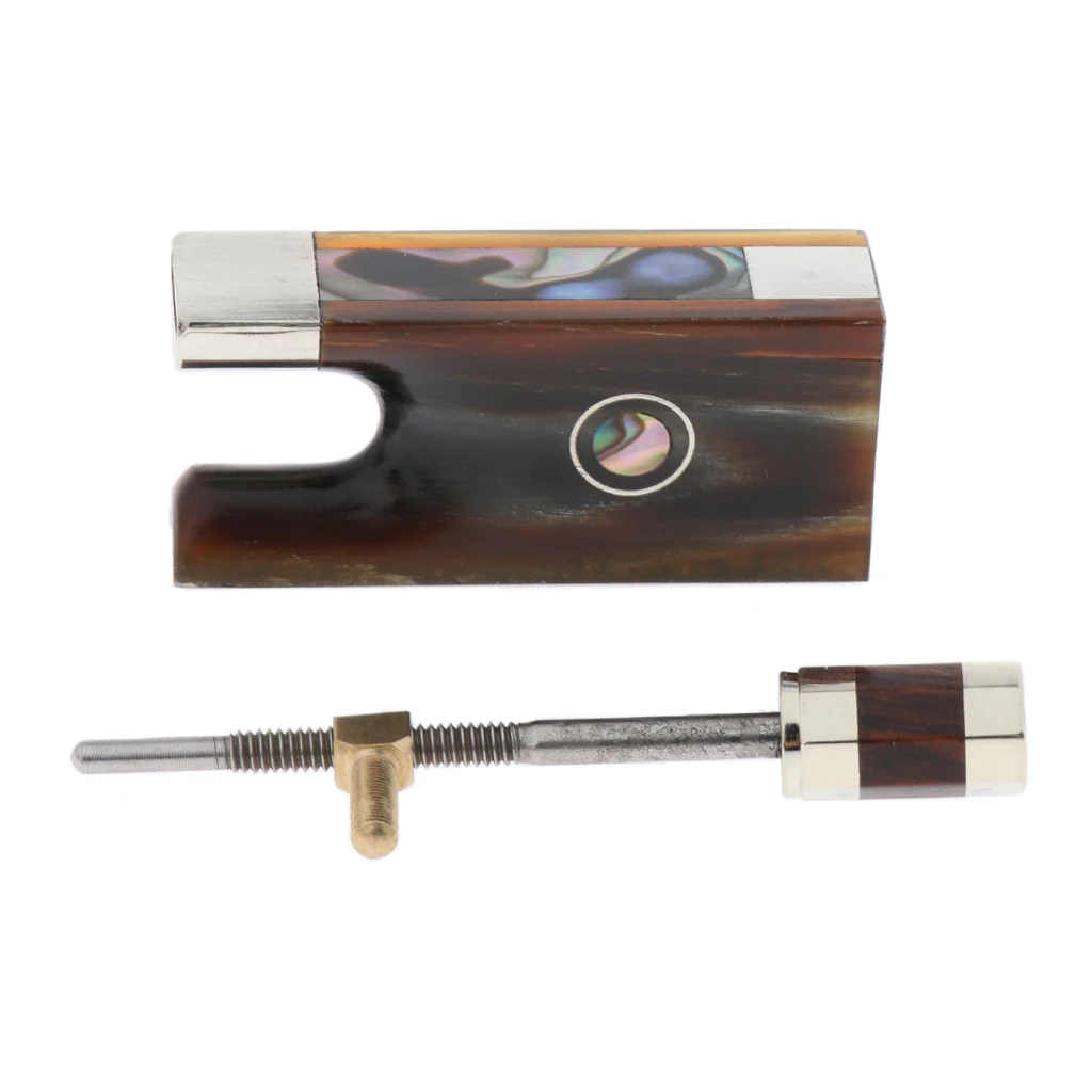 

Wooden Violin Bow Frog with Mounting Screw for Fiddle Replacement Parts