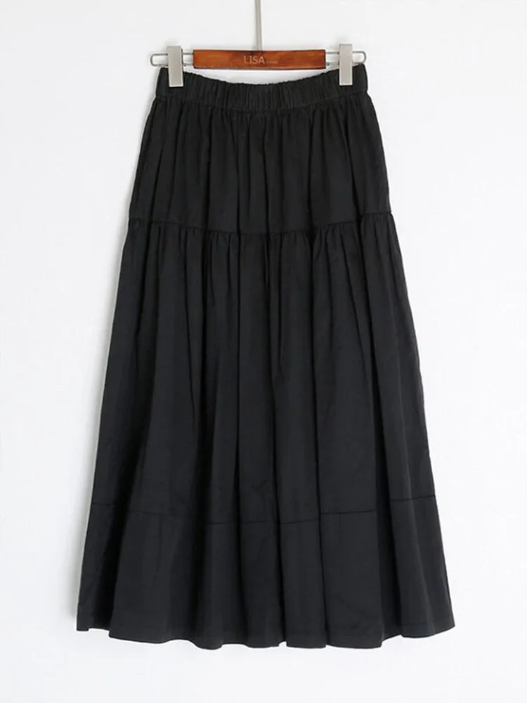 Женская длинная юбка с завышенной эластичной талией| |