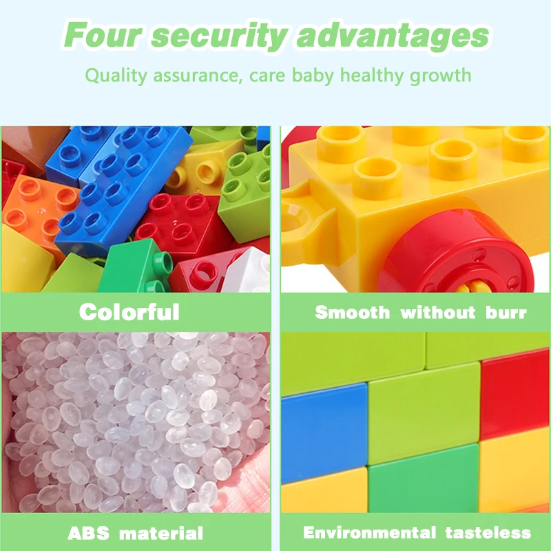 

60pcs Number Train Large particles Building Blocks Train Number Bricks Educational Baby City Toys For Children Gifts