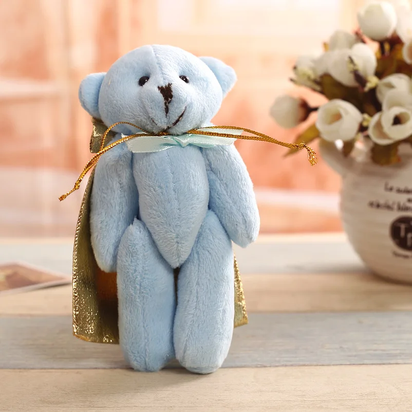 

11/13cm Cute Mini Bear Plush Stuffed Toy Mobile Phone Pendant Wedding Party Birthday Gift 6 Color Optional