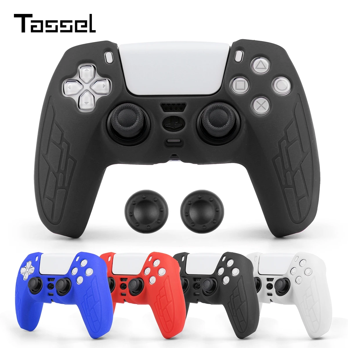 

Silicone Case For PS5 Gamepad Soft Protective Cover Anti-slip Thicken Housing Shell For SONY Playstation 5 Controller Protection