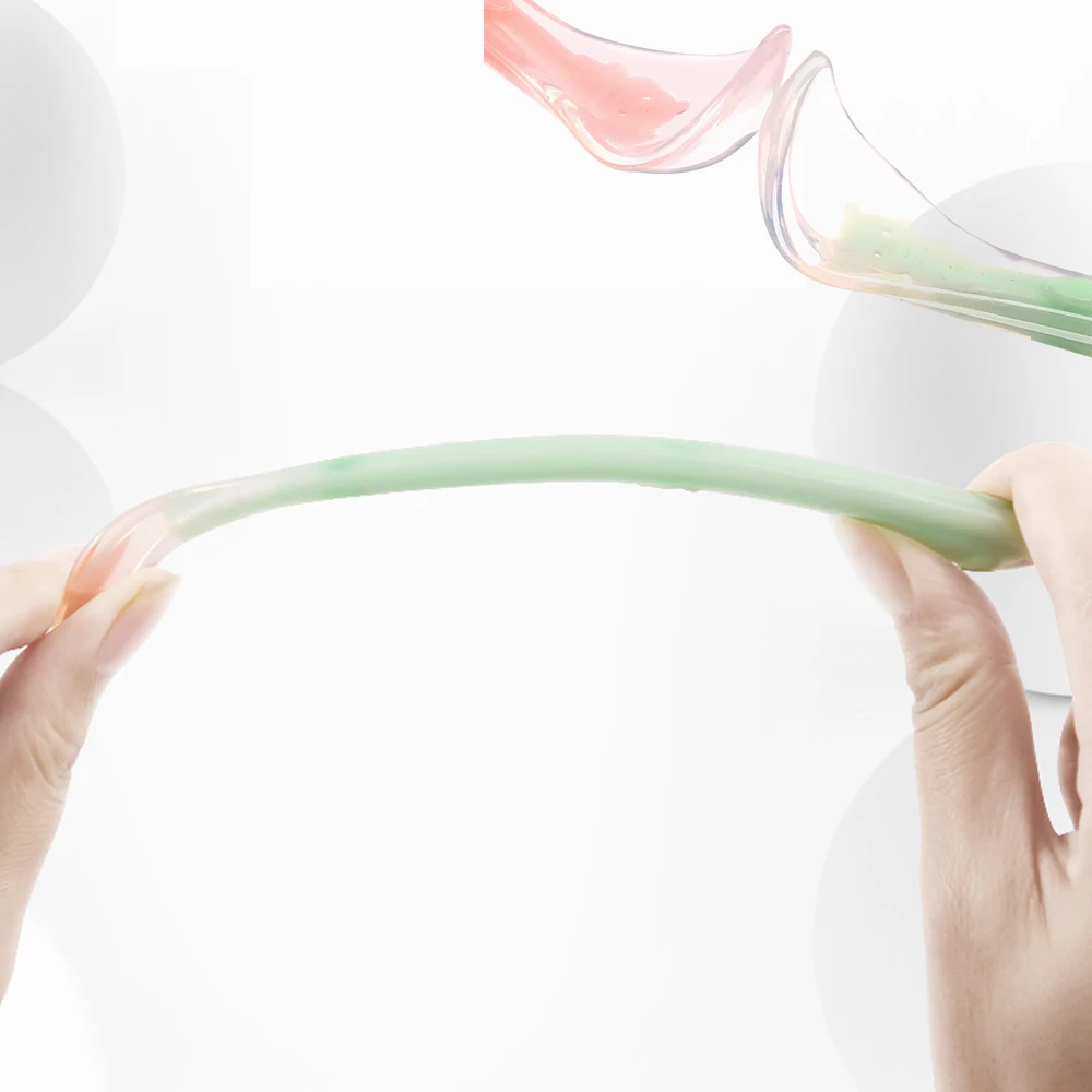 Детская Мягкая силиконовая ложка OLOEY безопасная посуда для младенцев Обучающие