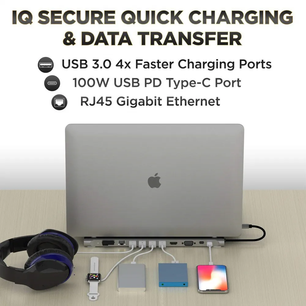 NEW HOT Sell USB C Hub HDMI Ethernet Adapter-11in1 Type to 4K VGA for Dex Station Universal Laptop Dock Statio | Мобильные телефоны