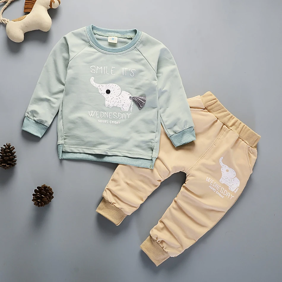

Autumn Girls Boys Clothes Coat + Trousers 2pcs Set Children's Clothing Costume Toddler Kids Fashion Cute Cartoon Outfits Suit