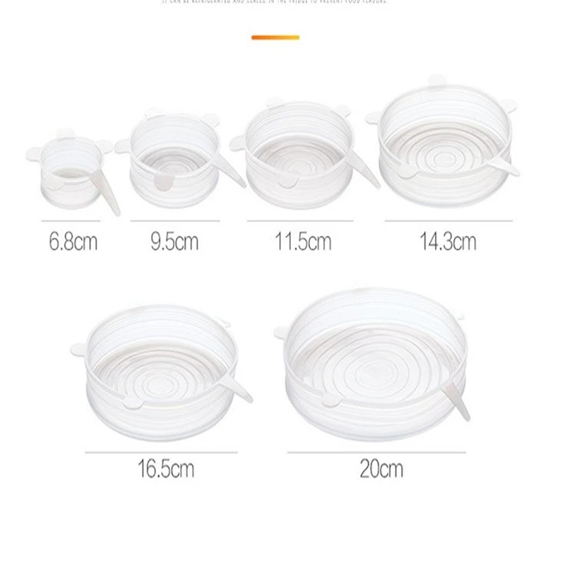 Силиконовые крышки для кастрюли эластичные чашек сковороды свежих продуктов