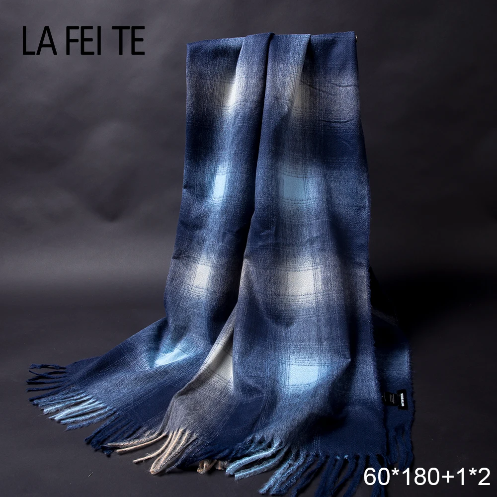 New Winter Cashmere Scarf Men Women Shawl Male Neckerchief Business Plaid Pashmina Foulard Female Wraps Women Scarves For Ladies