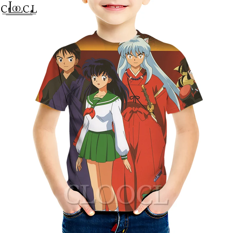 CLOOCL/японское аниме инуяся футболка детская одежда с 3D принтом Новые летние топы