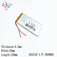 4255120 3 7v 3000mah 4055120 4255118 lithium polymer battery with protection board for pda tablet pcs digital products