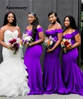 Платья южноафриканских фиолетовых подружек невесты, летние платья для свадебной вечеринки в деревенском саду, платья для гостей подружки невесты, изготовленные на заказ