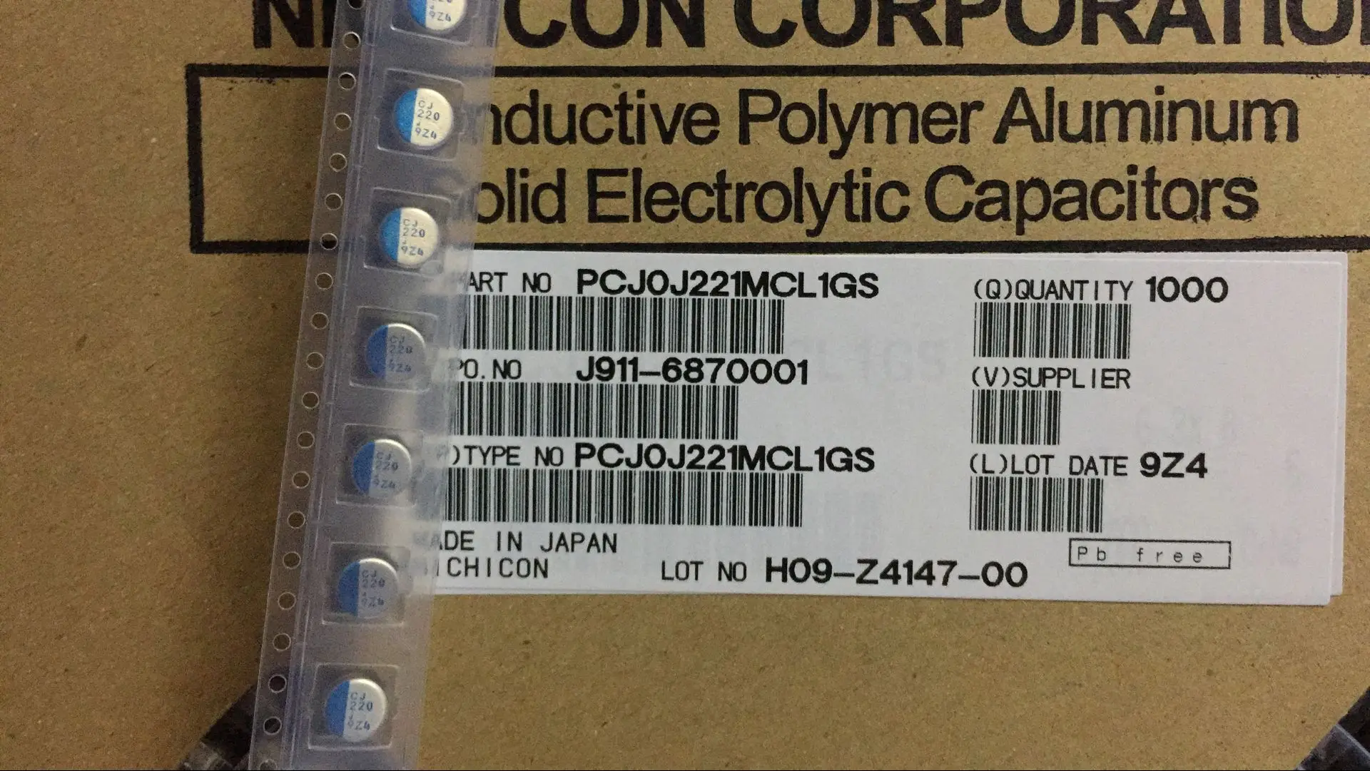 

Solid-state capacitors V220UF 6.3 6.3 * 6 CJ patch solid-state capacitors PCJ0J221MCL1GS nikon