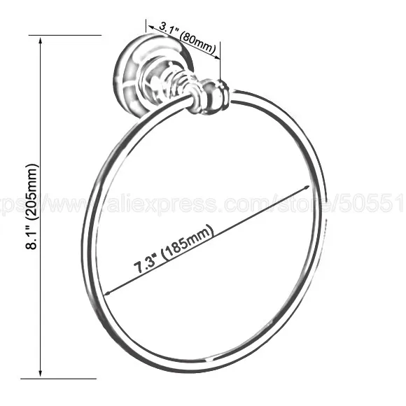 Полированный хромированный настенный держатель для полотенец банных аксессуары