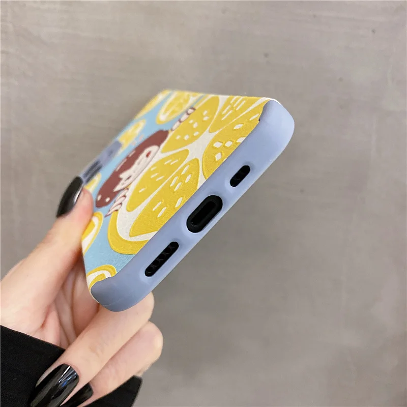 

Cute Lemon Girl PU Leather Shockproof Case For Vivo Y19 Y15 Y17 Y12 X27 X30 X50 X60 V15 Pro Y20 Y85 Y70S Y50 Z5X Y52S S9 IQOO 7