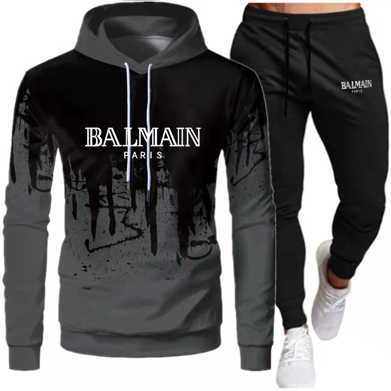 

Tracksuit Men Fashion Hoodies Men Suits Brand Sets Men Sweatshirts+sweatpants Autumn Winter Fleece Hooded Pullover Style