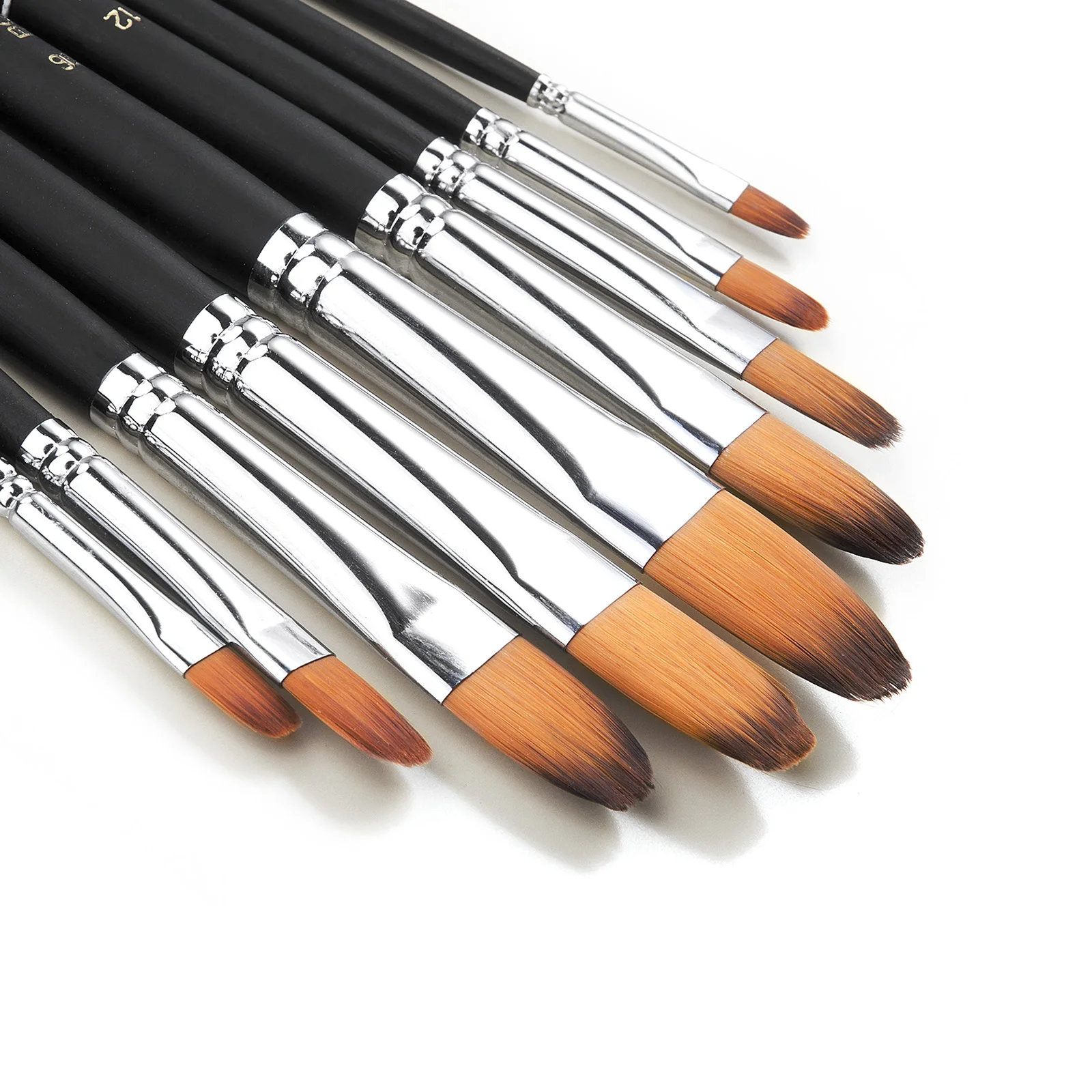 Кисти для рисования акварелью и гуашью с длинной ручкой набор нейлоновых кистей