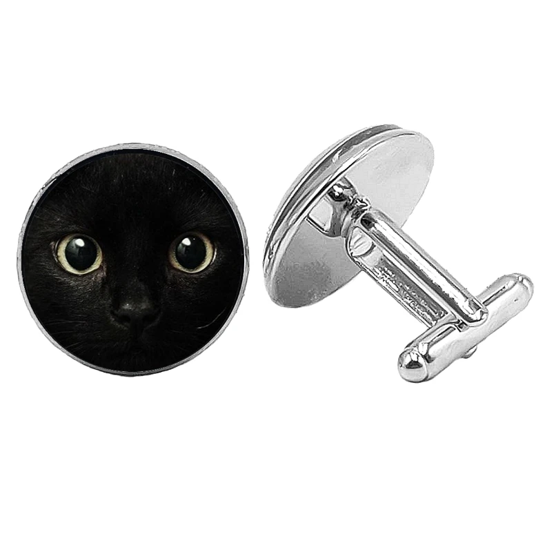 Горячее предложение! Распродажа! 2019 новые милые черные запонки с котами