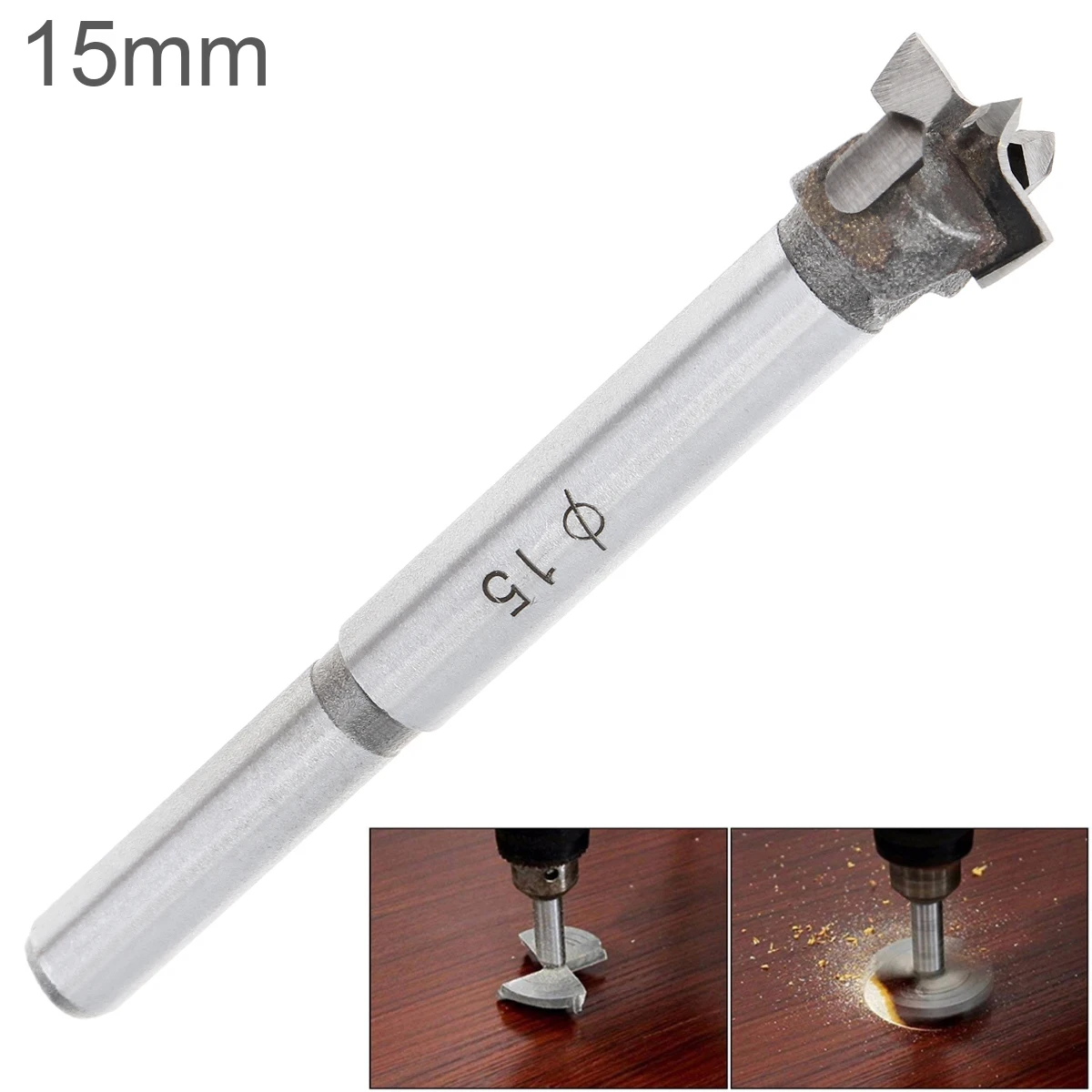 

15mm Tungsten Steel Hard Alloy Wood Drill Bits Woodworking Hole Opener for Drilling on Plasterboard Plastic Boards Wooden