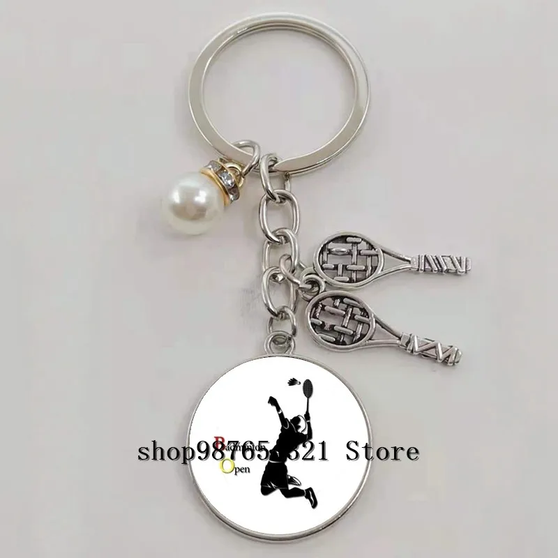 Новинка модные аксессуары для фото брелок бадминтона в стиле ретро мужчин и