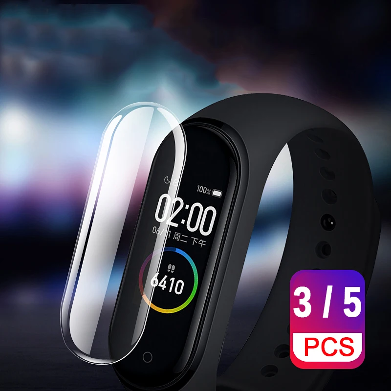 Для Xiaomi Mi Band 4 Защита экрана полное покрытие пленка на защитная Xiomi 3 band не