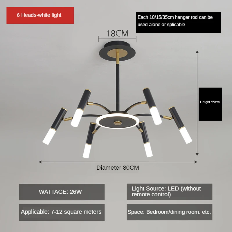 

Northern European-Style Living Room Chandelier Led Lobby Light Dining Room Bedroom Lamp Indoor Lighting Decorative Chandelier