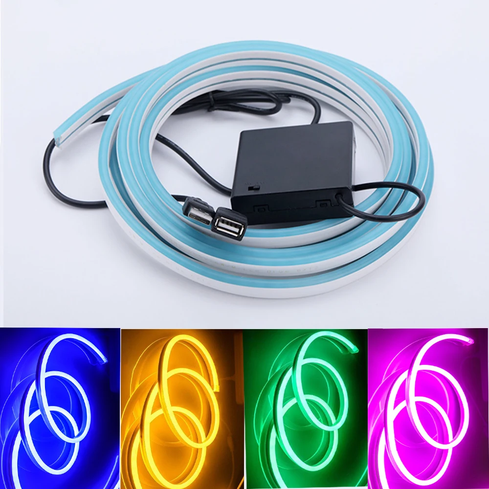 Неоновая Светодиодная лента с регулируемой яркостью и питанием от USB 5 В