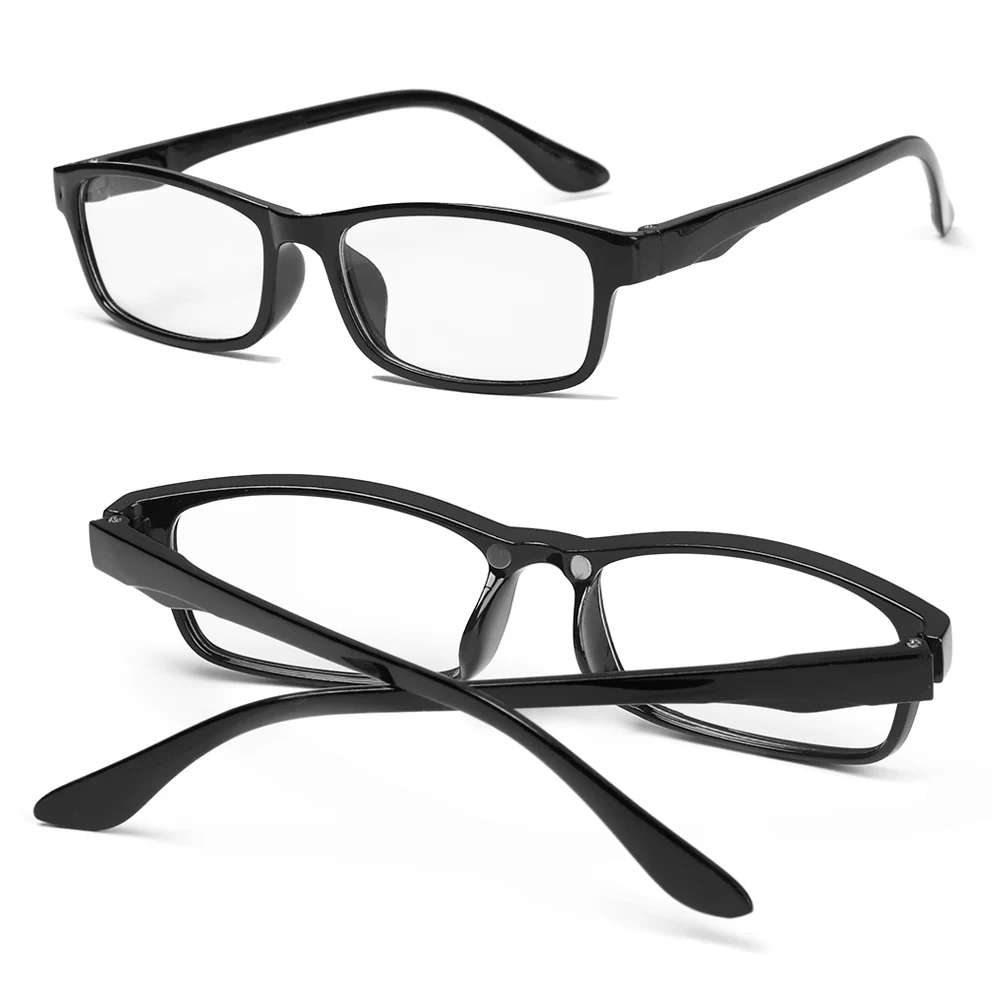 New Black Унисекс, диоптрия, очки для чтения для пожилых людей, складные увеличительные очки, ультралегкие прозрачные очки без оправы+ 1,0~+ 4,0 - Цвет оправы: New Black